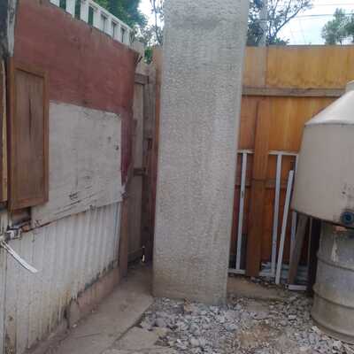 Colado de columna de carga de concreto armado