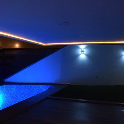 Terraza iluminada