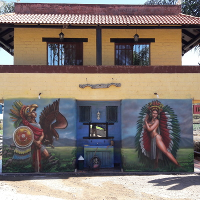mural para cabaña
