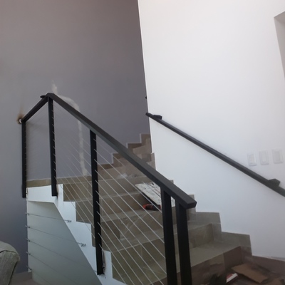 Escalera con cable acerado