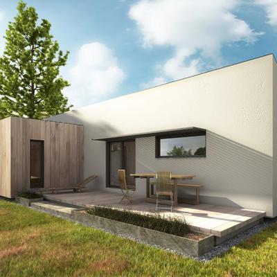 Casa con material Prefabricado