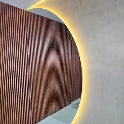 suministro y colocación de espejo decorativo con luz led
