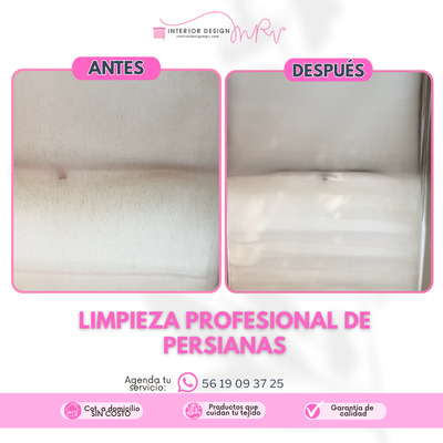 Lavado de persiana enrollable traslucida.