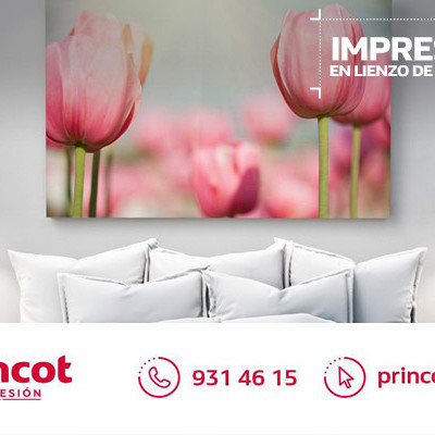 Cuadro Fotográfico Floral sobre lienzo