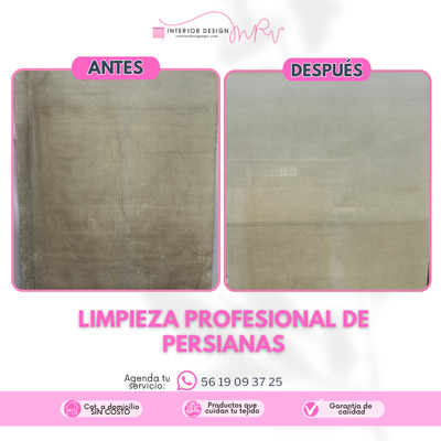 Lavado de persiana celular.