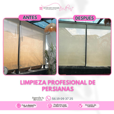 Lavado de persiana celular.