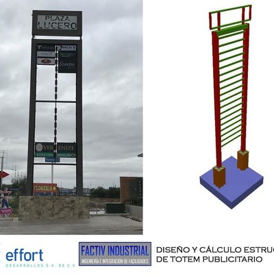 CÁLCULO ESTRUCTURAL DE TÓTEM PUBLICITARIO