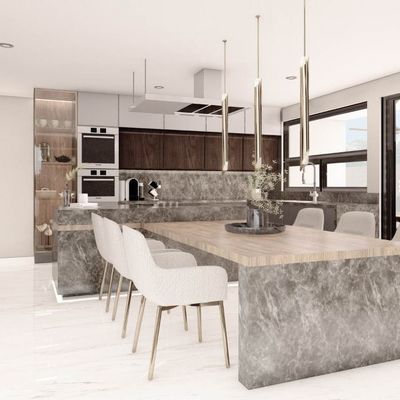 Render interior, Cocina