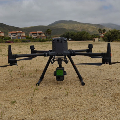 Dron en campo