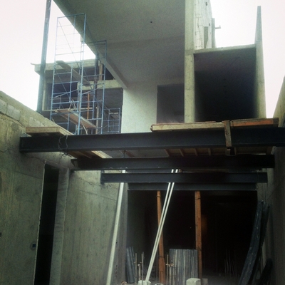 Casa en Bosques en obra.
