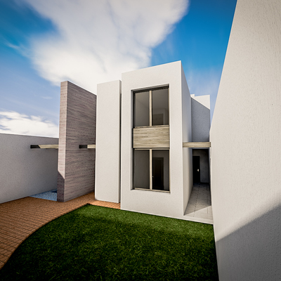 Modelado 3D y visualización de proyecto de casa-habitación.