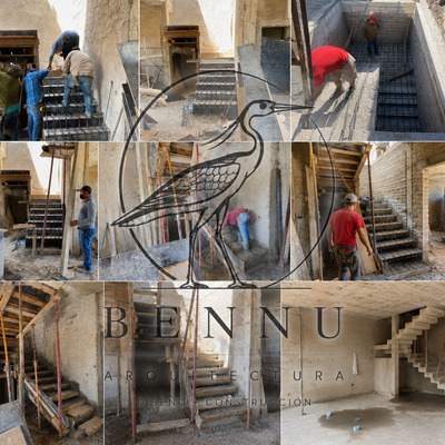 Proceso forjado escaleras de papelillo.
