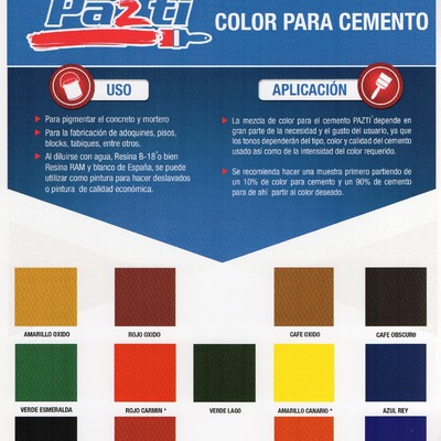 COLORES PARA CEMENTO