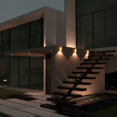 Vivienda Loft nocturna