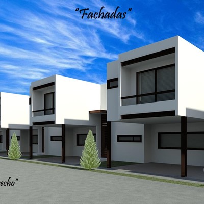 1.Render de Casas Habitación en Serie.
