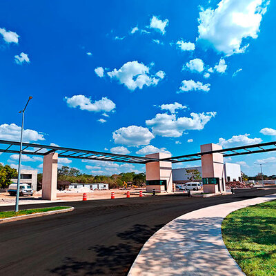 Entrada de Parque Industrial en Mérida