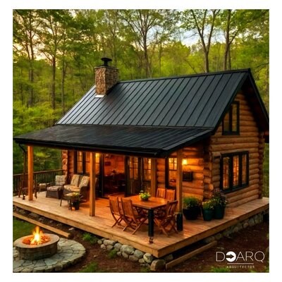 Diseño de cabaña rústica