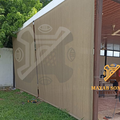 Cortinas enrollables de malla sombra