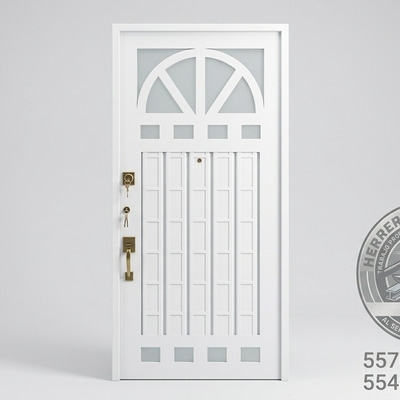 Puerta con medio círculo superior