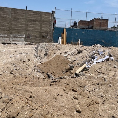 Relleno de las zapatas