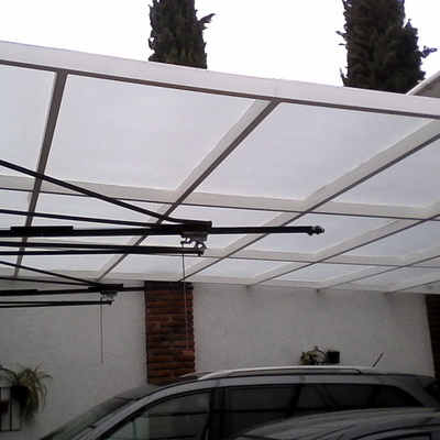 estructura para techo de vidrio