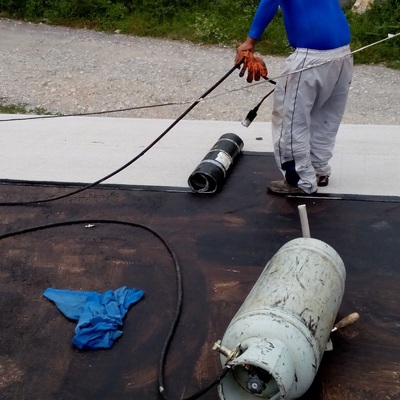Instalacion de rollo impermeabilizante 4.0 a base de calor
