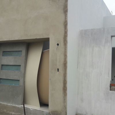 Muro falso en duroc en fachada