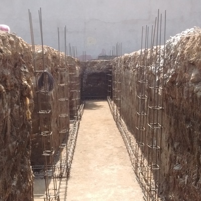 Cimientos para una pila de 1.70 de alto x 90 de ancho