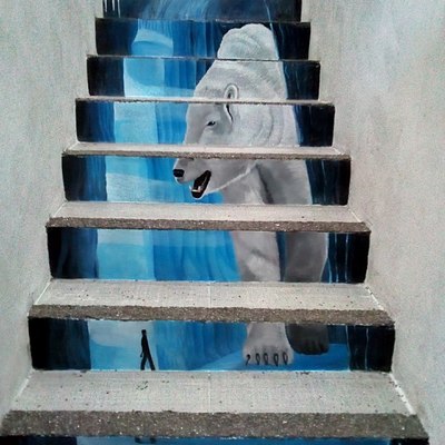 Escaleras mural