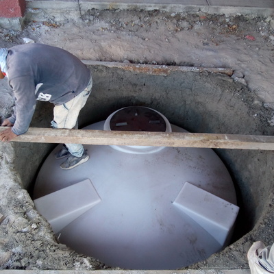 Colocación de tanque cisterna