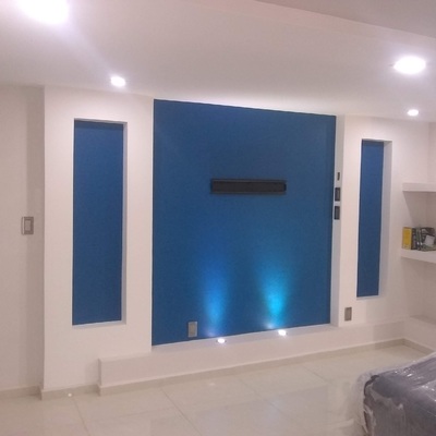 Acabado de tablaroca para pantallas