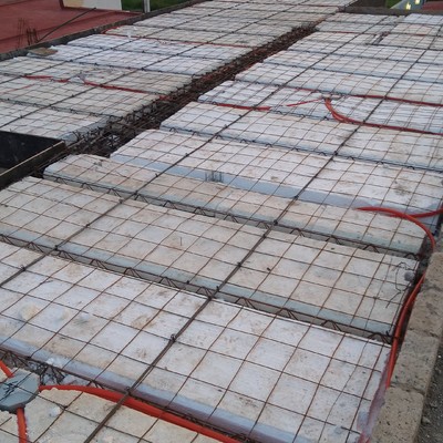 Armado, entubado de loza de techo para casa habitación