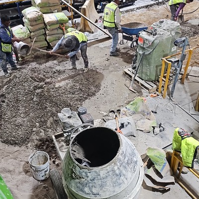 Obra civil industrial: Reparacion de piso en planta