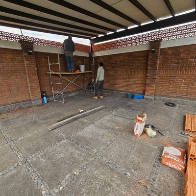 Colocación de tabique celosía 2