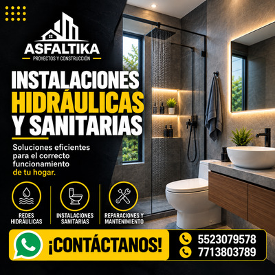 Instalaciones hidráulicas y sanitarias.