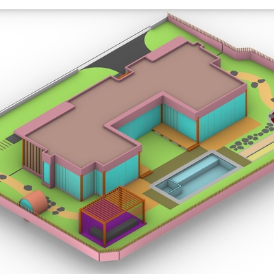 Isometrico de diseño de paisaje