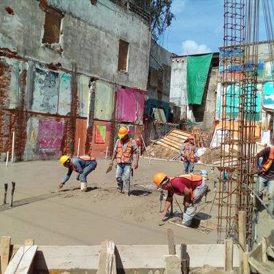 Losa de cimentacion para Edificacion de local comercial