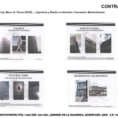 TRABAJOS DE ALUMINIO Y MANTENIMIENTO DE FACHADAS