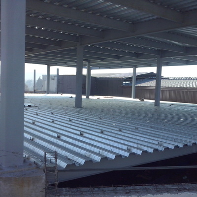 colocación de losa acero