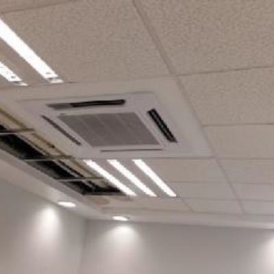 Falso plafon; aire acondicionado
