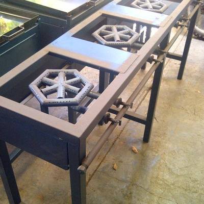 parrilla tipo industrial