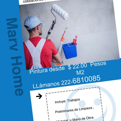 Pintura desde $22 Pesos el M2