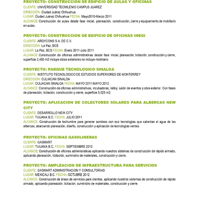 Portafolio de Trabajo Constructora Grupo 6