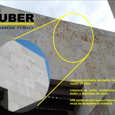 Limpieza de piedra cantera