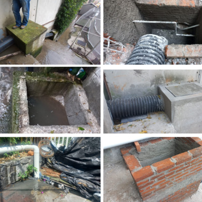 Reconexión de linea de drenaje de aguas negras