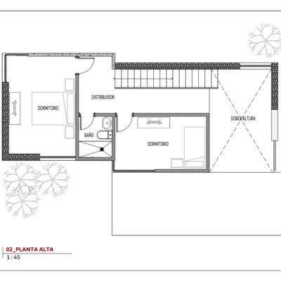 Planta alta cabaña moderna prefabricada de madera