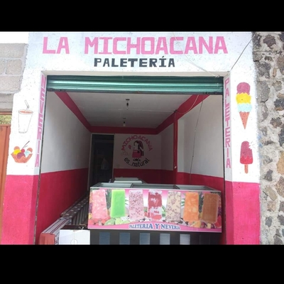 Rótulo negocio Michoacana