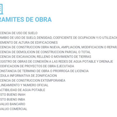 TRAMITES DE OBRA