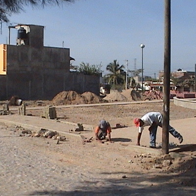 Construcción de plaza