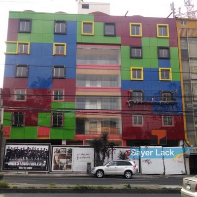 Fachada pintura para vidrio